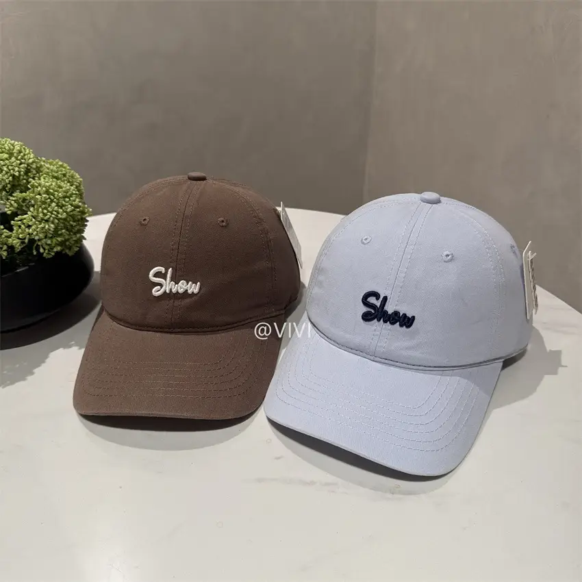 Women Embroidered Letter Cap Beige Spring Summer — feature 3