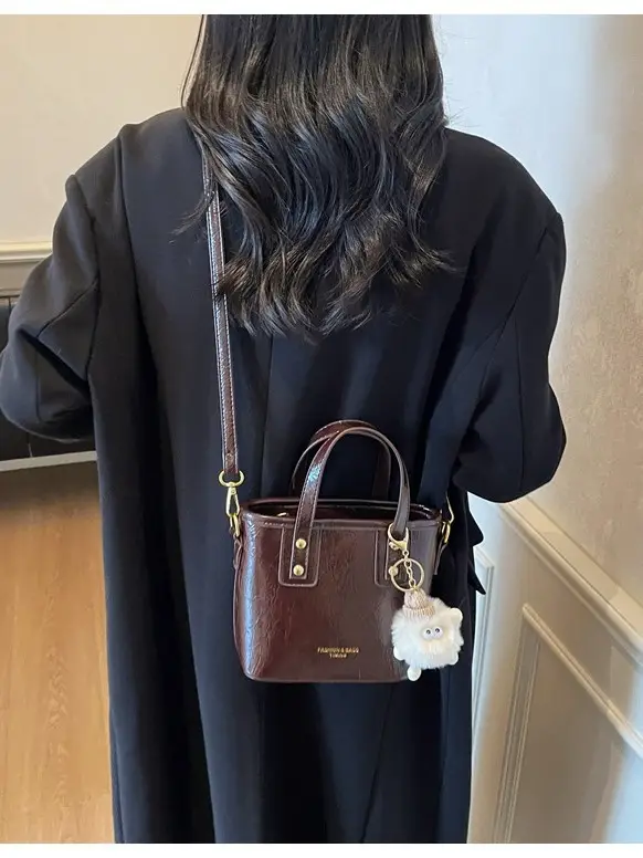 Black Embossed Crossbody Bag for Women 2026 - Image 6