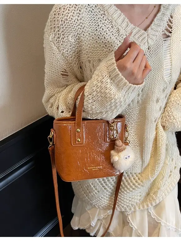 Black Embossed Crossbody Bag for Women 2026 - Image 7