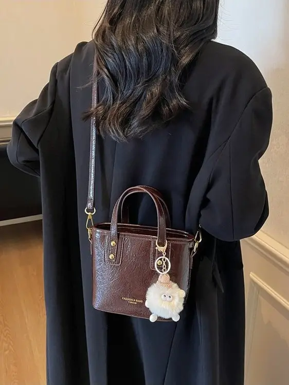 Black Embossed Crossbody Bag for Women 2025 - Image 6