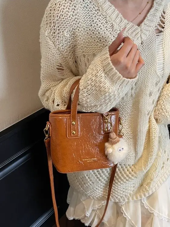 Black Embossed Crossbody Bag for Women 2025 - Image 7