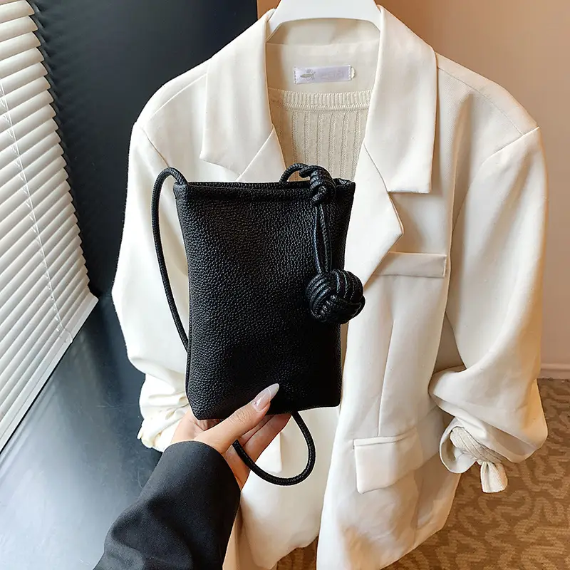 White Textured Mini Shoulder Bag for Women 2025 - Image 7