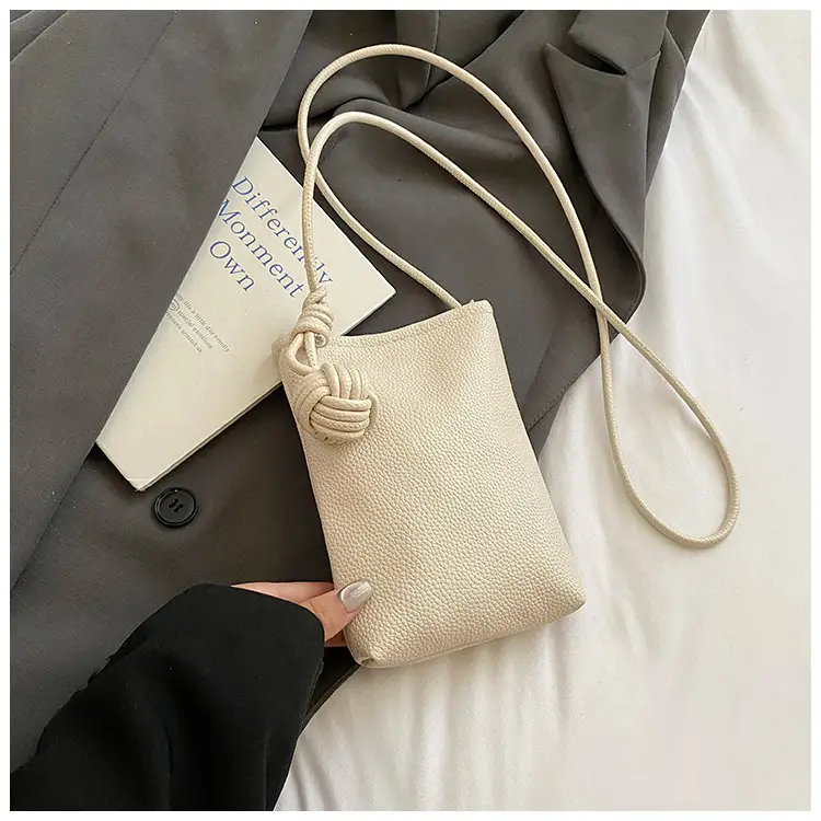 White Textured Mini Shoulder Bag for Women 2025 - Image 3