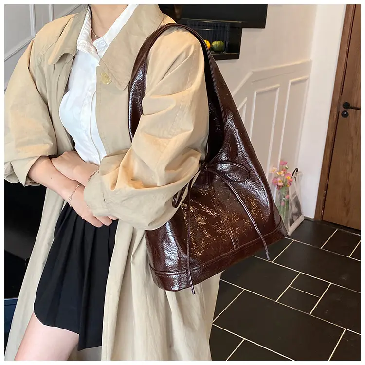 Red Bow Tote Bag for Women Leather Shoulder Bag — feature 16