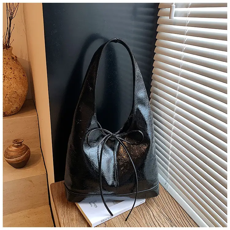 Red Bow Tote Bag for Women Leather Shoulder Bag — feature 18