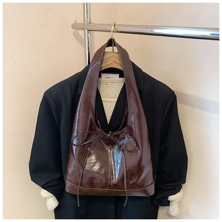 Red Bow Tote Bag for Women Leather Shoulder Bag — feature 21
