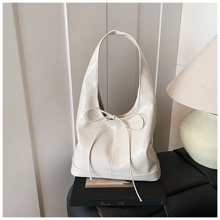 Red Bow Tote Bag for Women Leather Shoulder Bag — feature 24
