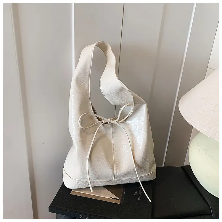 Red Bow Tote Bag for Women Leather Shoulder Bag — feature 25