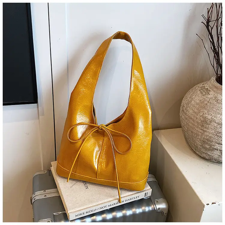 Red Bow Tote Bag for Women Leather Shoulder Bag — feature 26