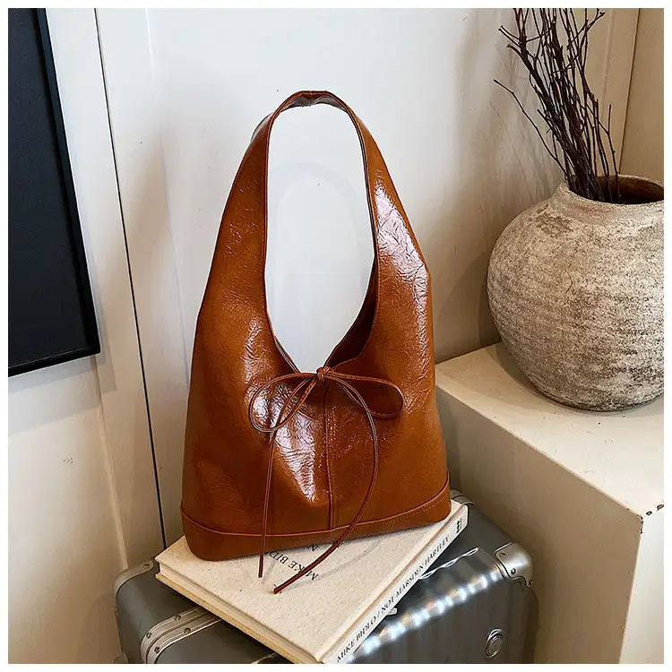 Red Bow Tote Bag for Women Leather Shoulder Bag — feature 27