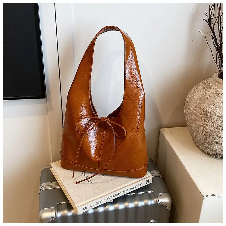 Red Bow Tote Bag for Women Leather Shoulder Bag — feature 28
