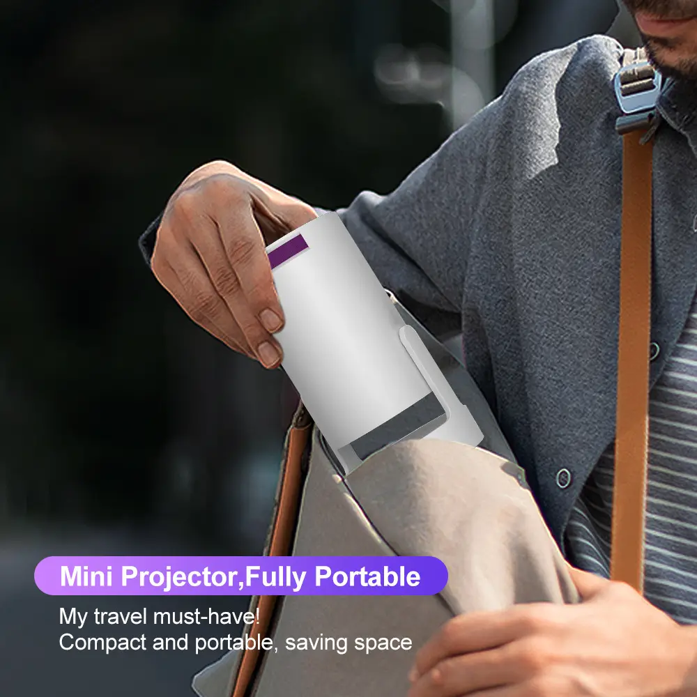 Cross-Border Popular Daytime Wall Projection 1080P Projector Mini Home Portable Hy300 Barrel Projector — feature 8