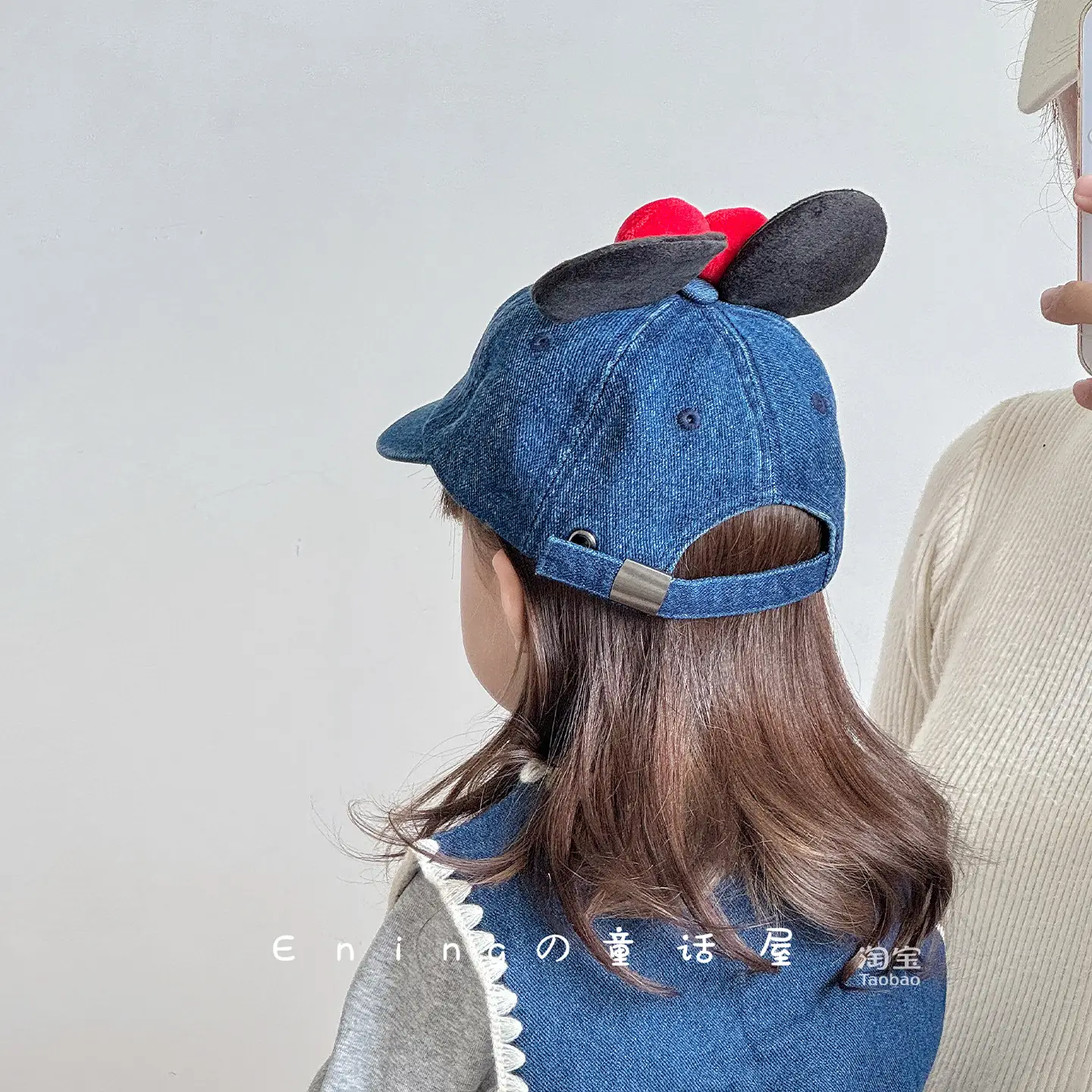 Blue Minnie Mouse Baby Cap with Red Bow - Image 7