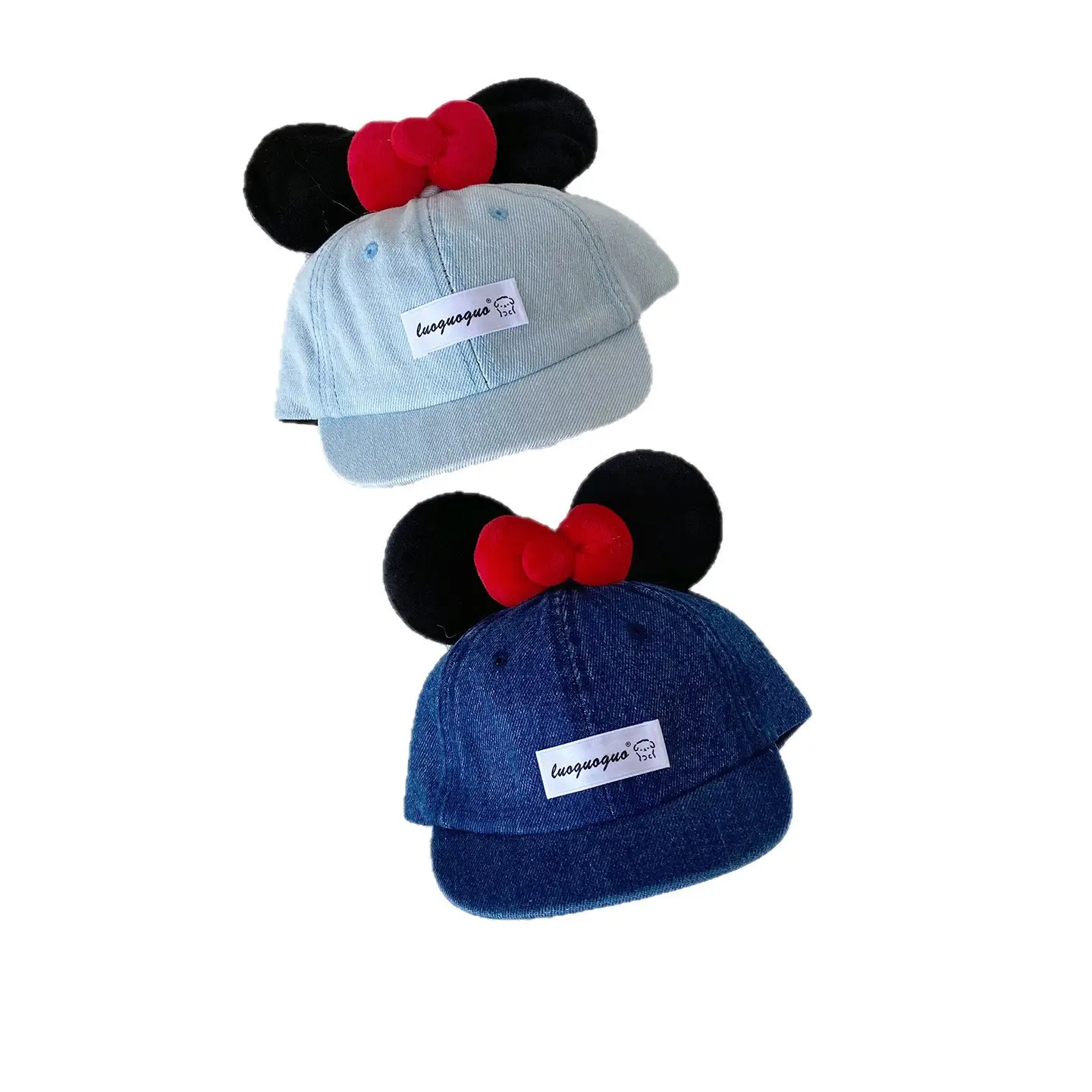 Blue Minnie Mouse Baby Cap with Red Bow - Image 8