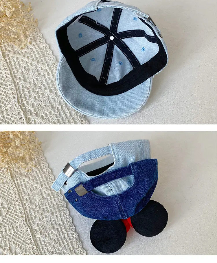 Blue Minnie Mouse Baby Cap with Red Bow — feature 6