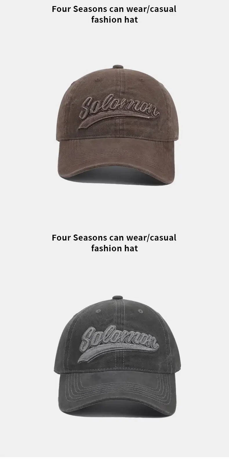 Women's American Style Embroidered Baseball Cap Coffee — feature 12