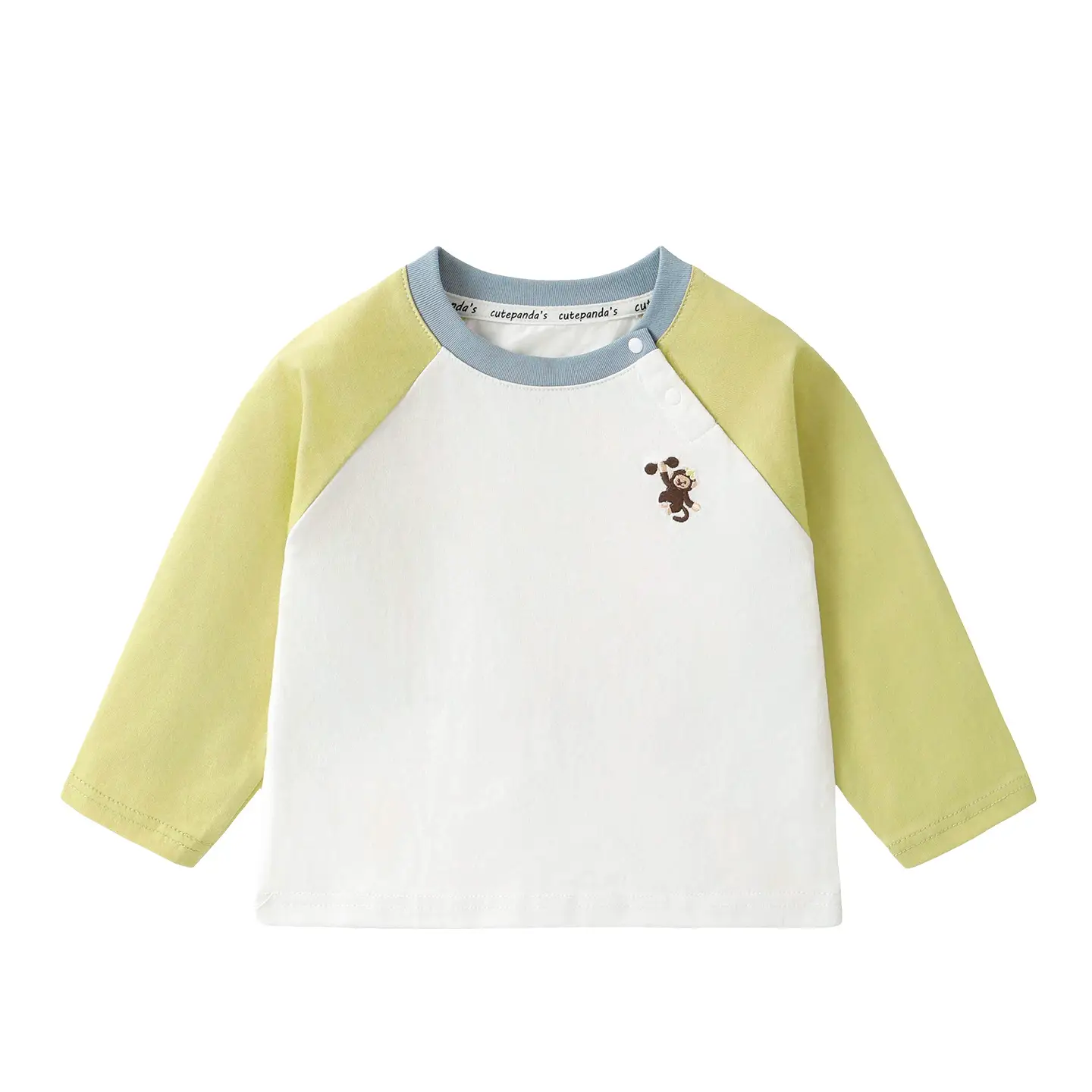 Kaka Panda Boys Long Sleeve T-Shirt Purple White Rainbow Snail