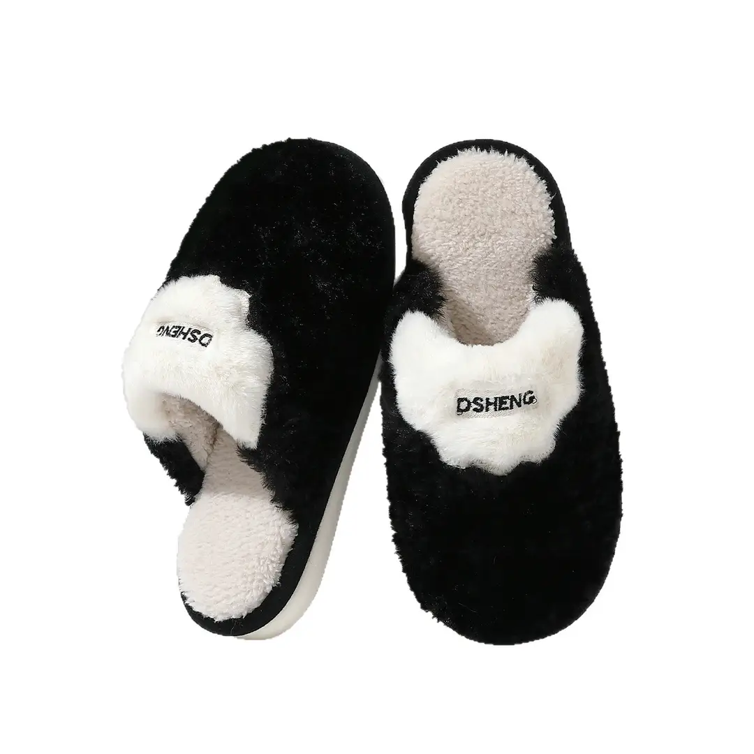 Home Cotton Slippers Winter Men's Indoor Household Wool Slippers Men's Fleece-Lined Warm Autumn and Winter Plush Cotton Slippers Women's Wholesale - Image 8