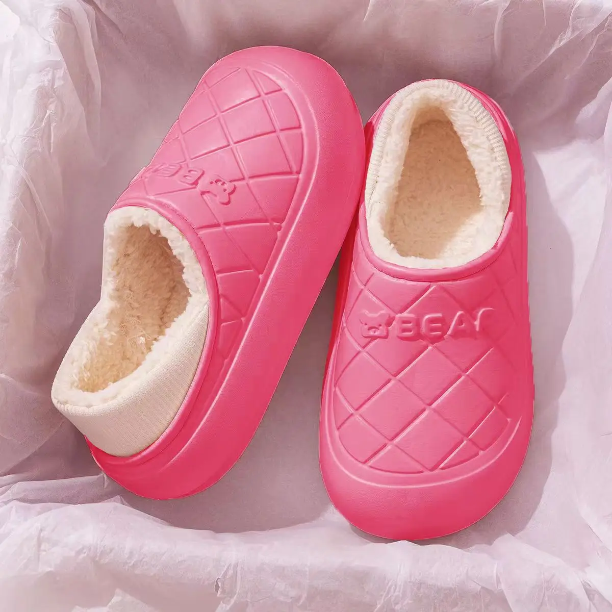 Women Winter Soft Slipper Green Bear Shape - Image 11