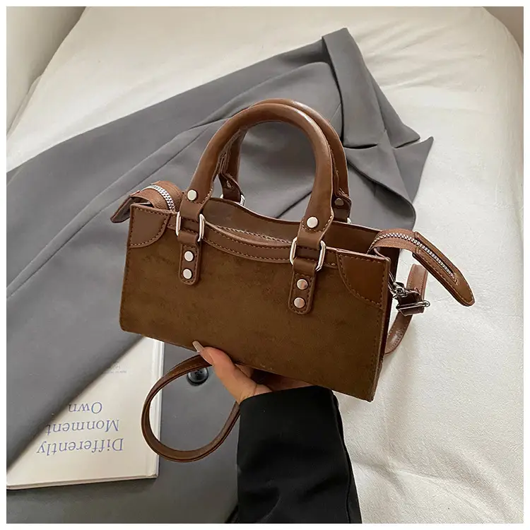 Brown Suede Crossbody Bag for Women — feature 18