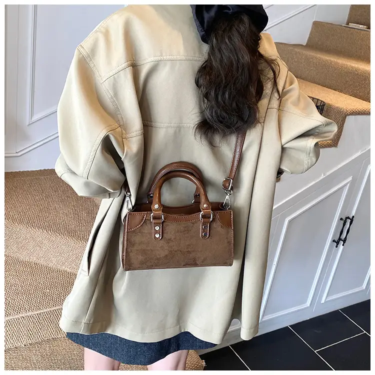 Brown Suede Crossbody Bag for Women — feature 6