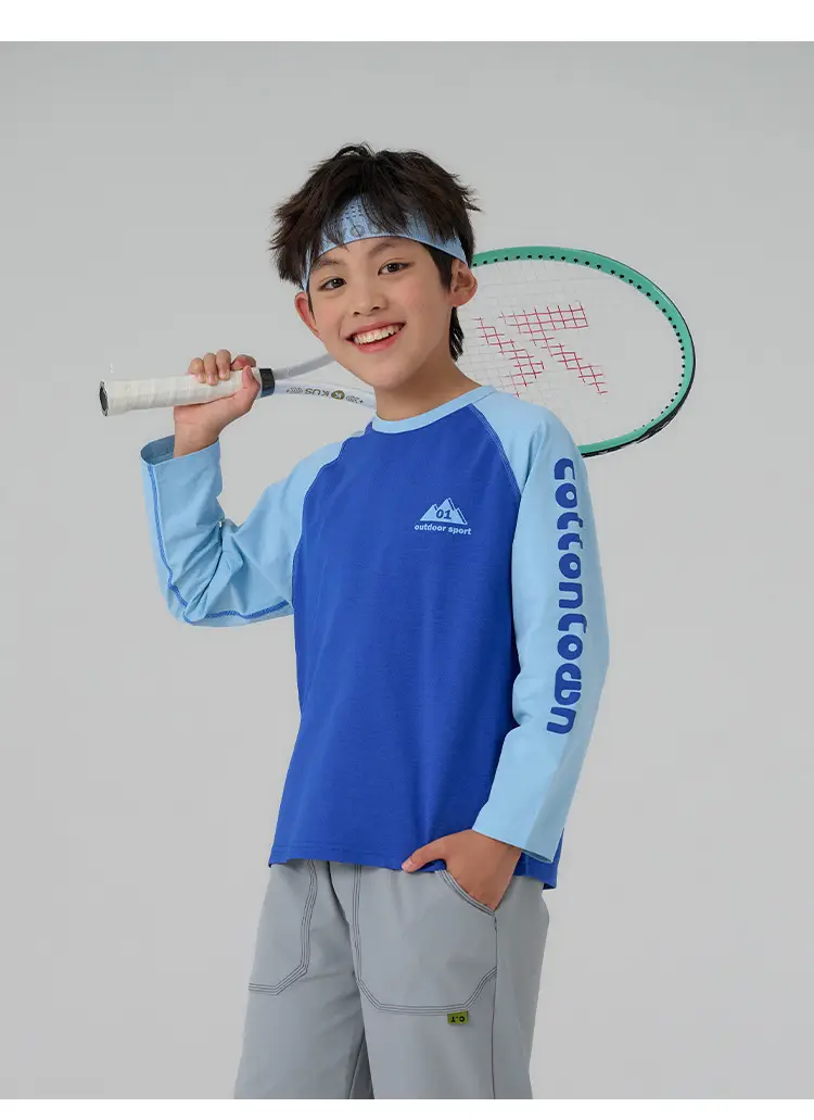 Kids Cotton Quick-Dry T-Shirt Set Green Purple 2025 — feature 18
