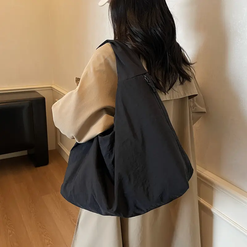 Beige Large Capacity Lazy Style Shoulder Bag - Image 6
