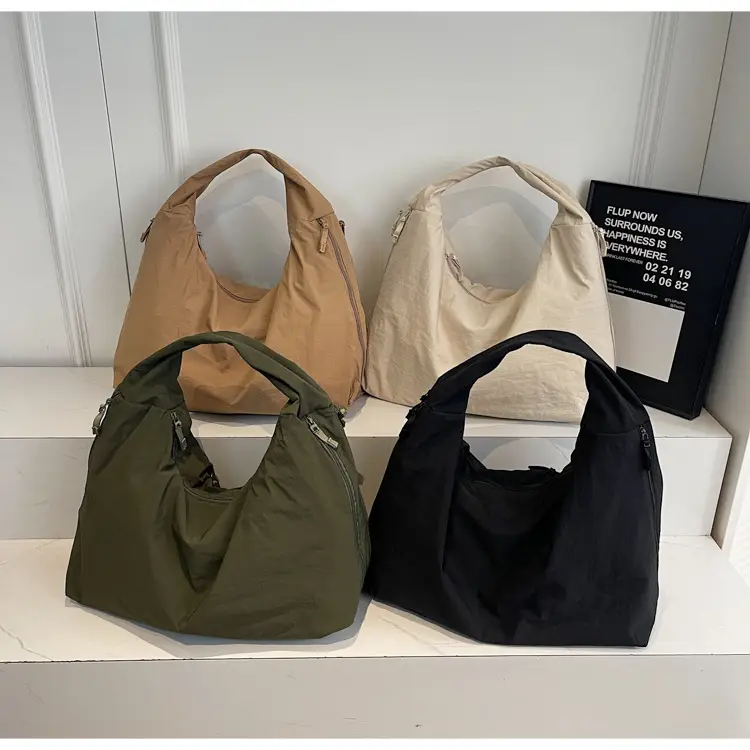Beige Large Capacity Lazy Style Shoulder Bag — feature 10