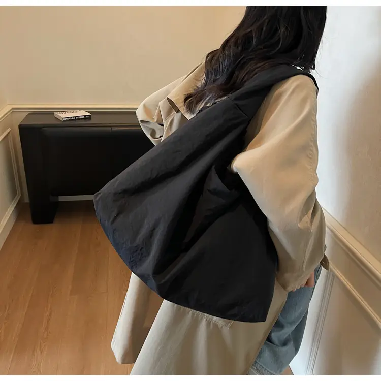 Beige Large Capacity Lazy Style Shoulder Bag — feature 11