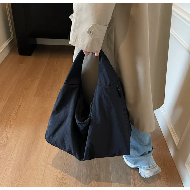 Beige Large Capacity Lazy Style Shoulder Bag — feature 13