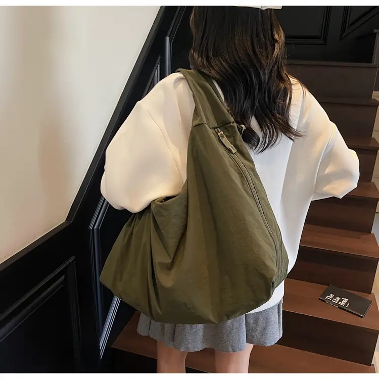 Beige Large Capacity Lazy Style Shoulder Bag — feature 20