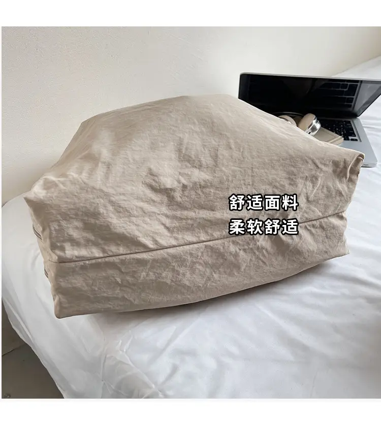 Beige Large Capacity Lazy Style Shoulder Bag — feature 7