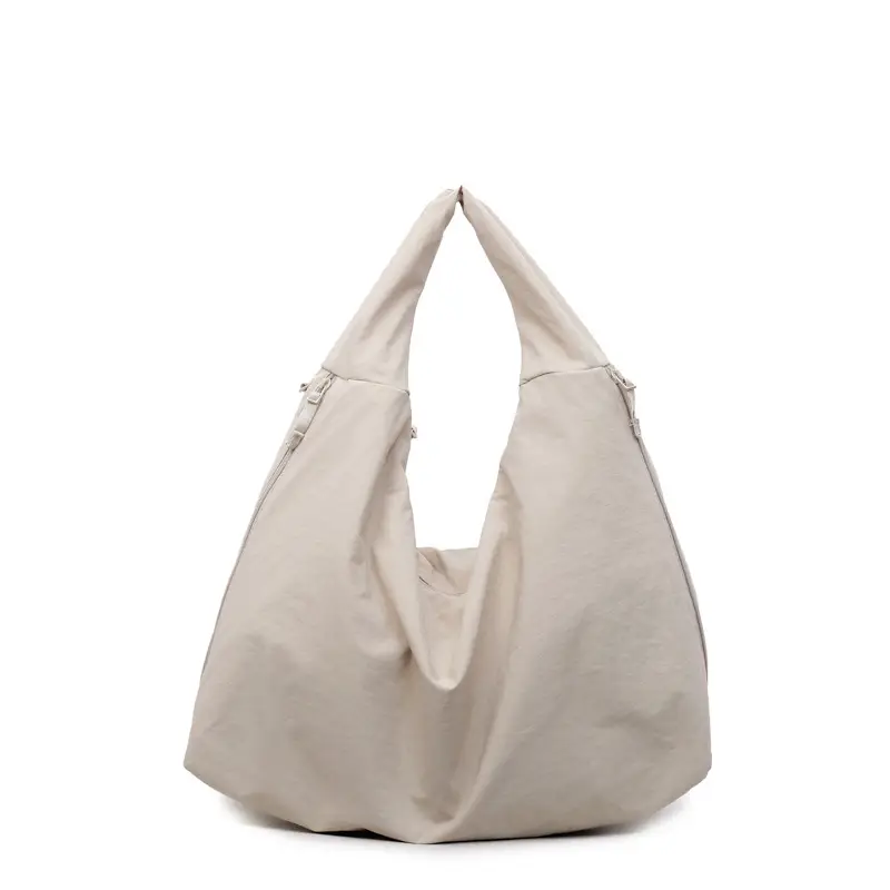 Beige Large Capacity Lazy Style Shoulder Bag - Image 4