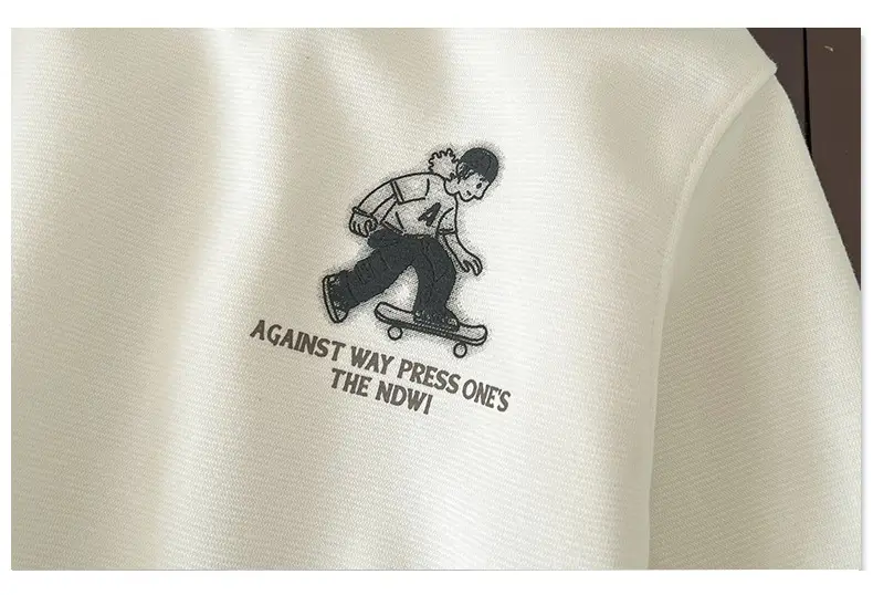 Boys' White Cotton Sweatshirt Long Sleeve Autumn 2025 — feature 10