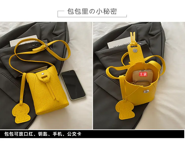Yellow Mini Crossbody Phone Bag for Women — feature 2