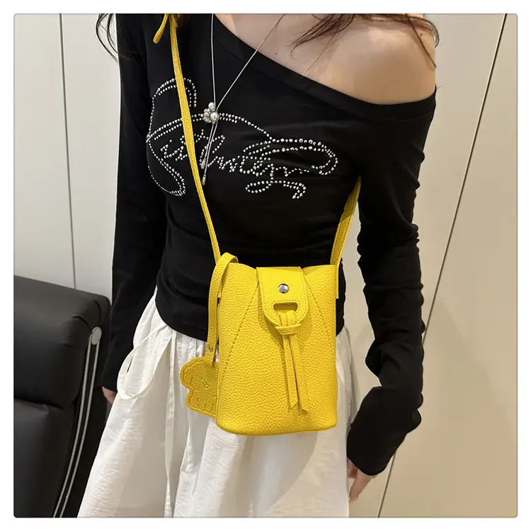 Yellow Mini Crossbody Phone Bag for Women — feature 20