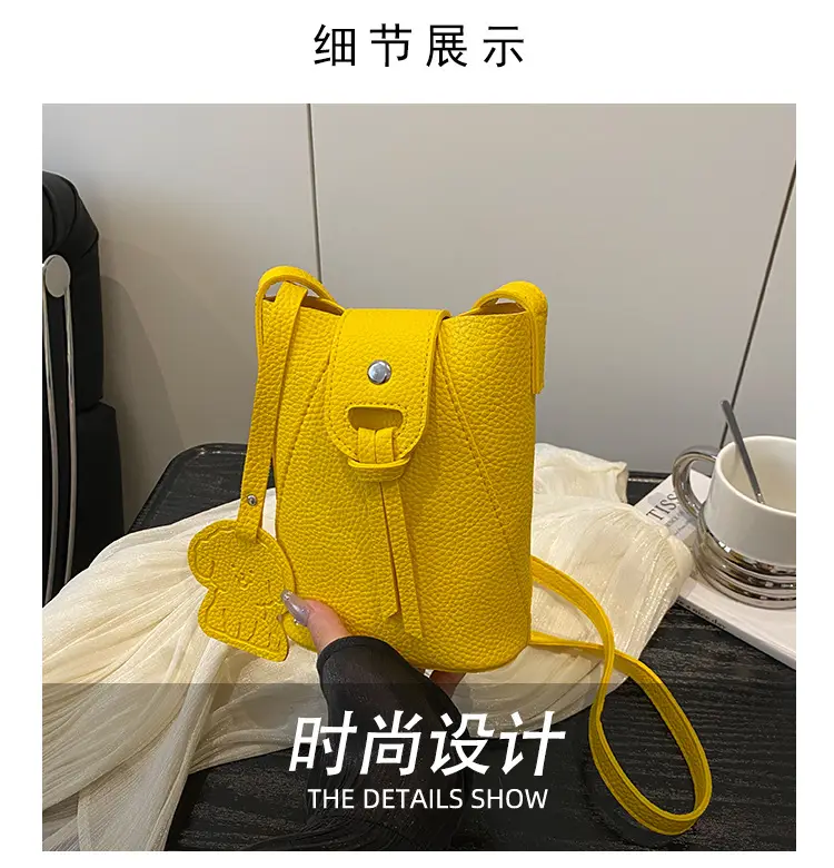 Yellow Mini Crossbody Phone Bag for Women — feature 5