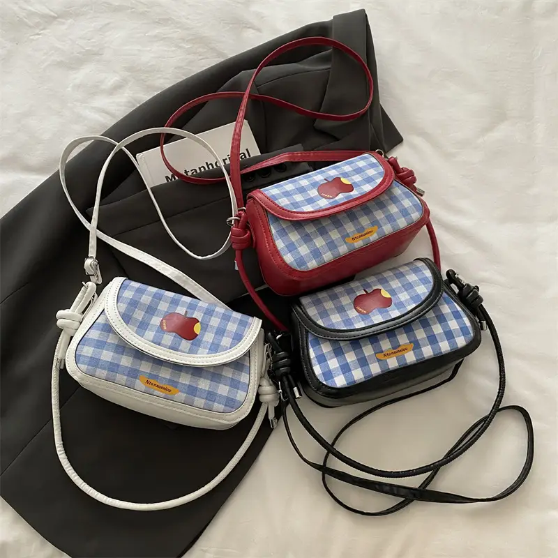 Korean Style Plaid Mini Shoulder Bag 2026 - Image 4