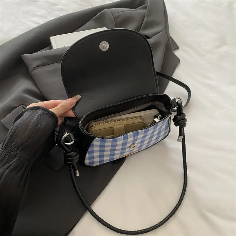 Korean Style Plaid Mini Shoulder Bag 2026 - Image 6