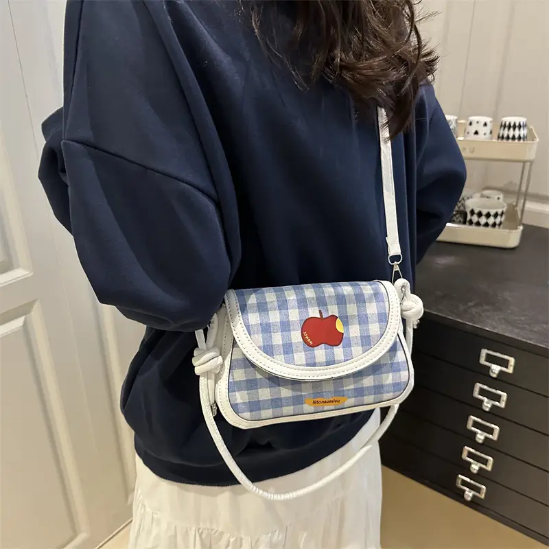Korean Style Plaid Mini Shoulder Bag 2026 - Image 2