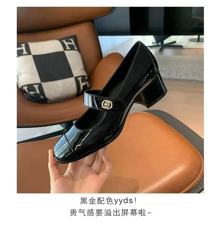 Women's Buckle Mary Jane Flats Low Heel Leather — feature 15