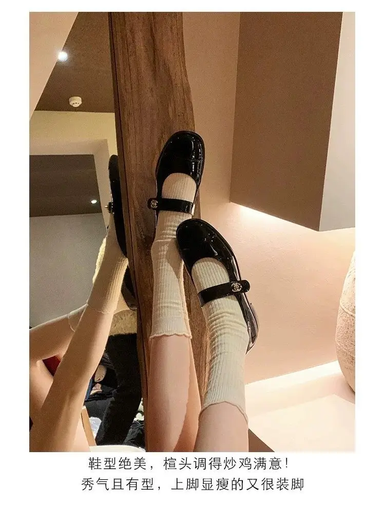 Women's Buckle Mary Jane Flats Low Heel Leather — feature 9