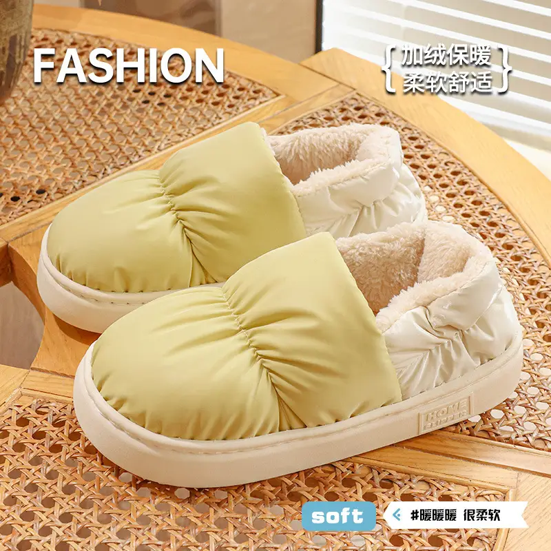Cotton Slippers with Heel Cover for Outdoor Wear in Autumn and Winter, Thickened Postpartum Non-Slip Women's Cotton Shoes, Men's Wholesale, Waterproof with a Stepping-On-Clouds Feel - Image 15