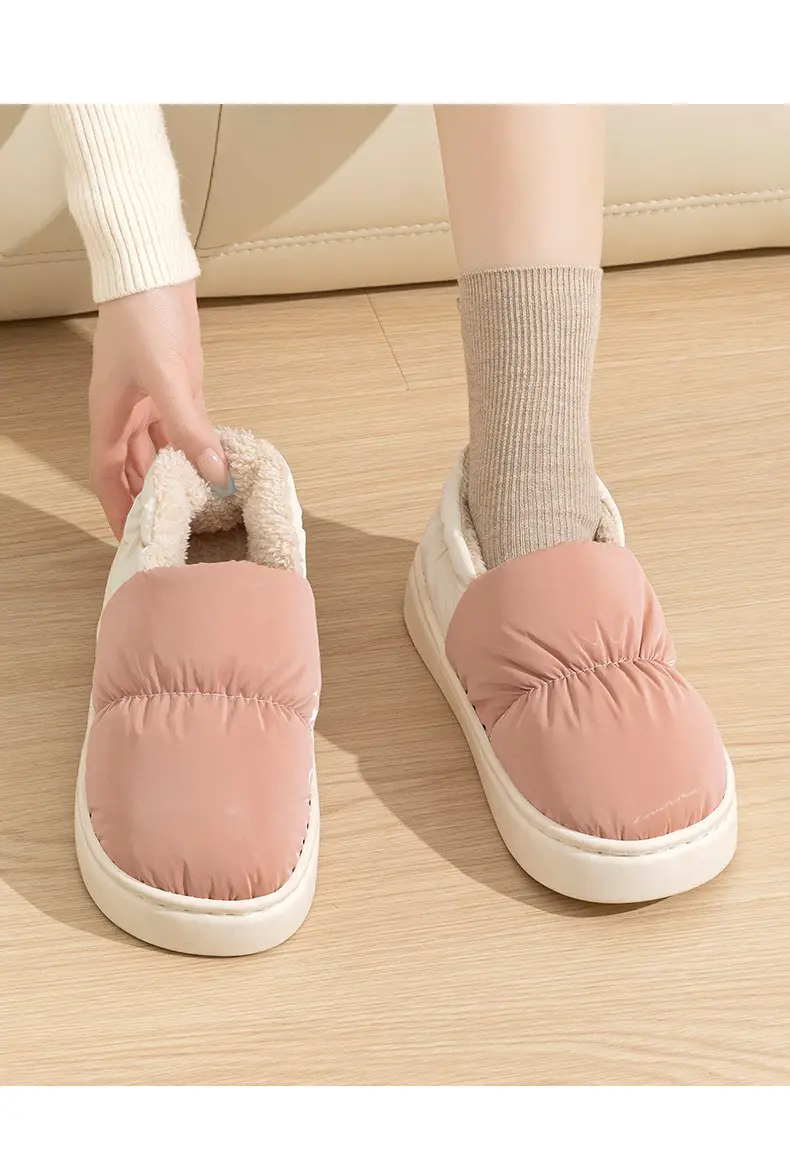 Cotton Slippers with Heel Cover for Outdoor Wear in Autumn and Winter, Thickened Postpartum Non-Slip Women's Cotton Shoes, Men's Wholesale, Waterproof with a Stepping-On-Clouds Feel — feature 15