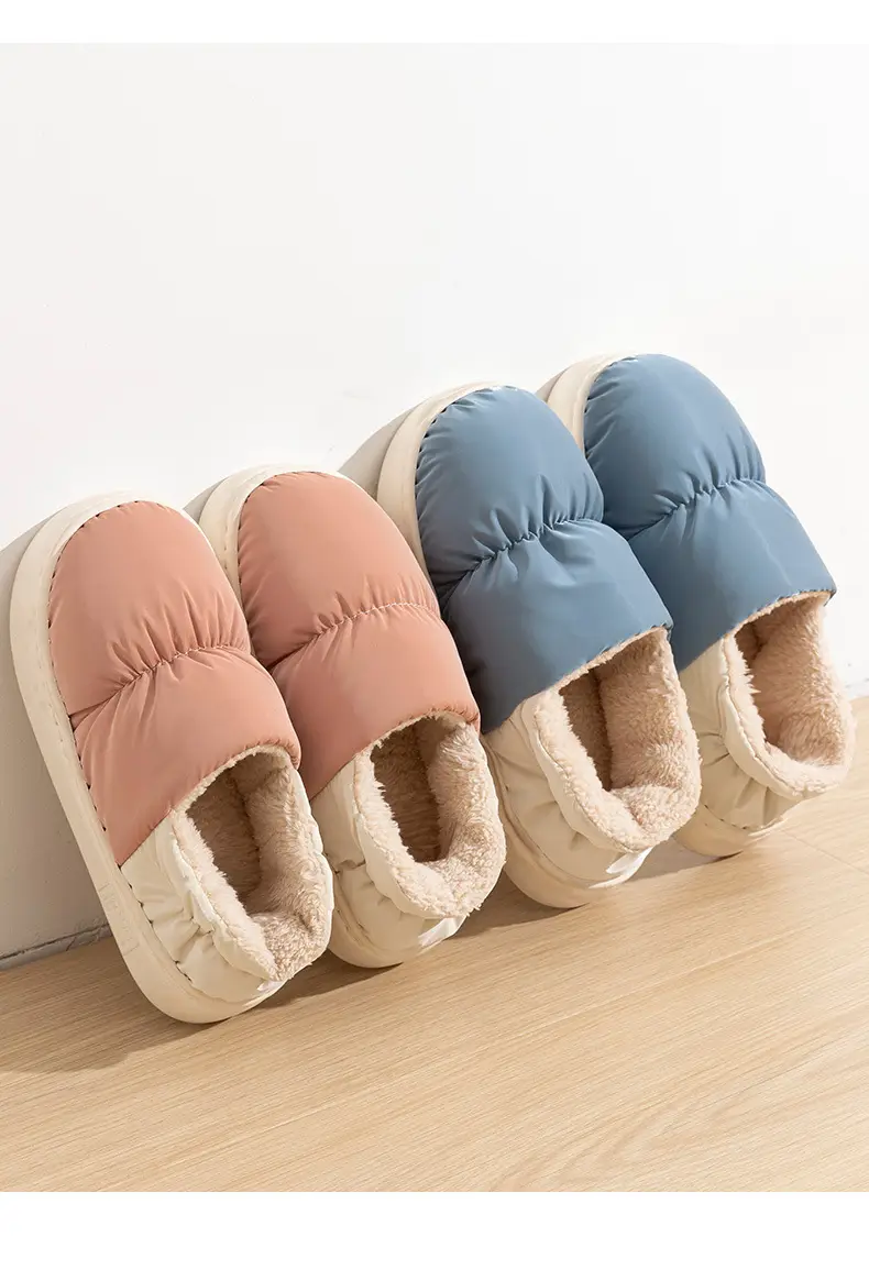 Cotton Slippers with Heel Cover for Outdoor Wear in Autumn and Winter, Thickened Postpartum Non-Slip Women's Cotton Shoes, Men's Wholesale, Waterproof with a Stepping-On-Clouds Feel — feature 18