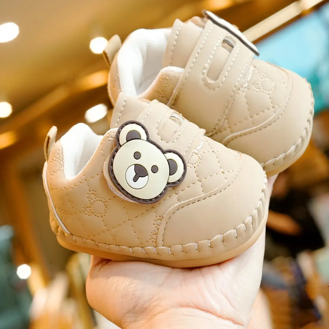 Baby Shoes White Soft Sole 0-1 Year Old