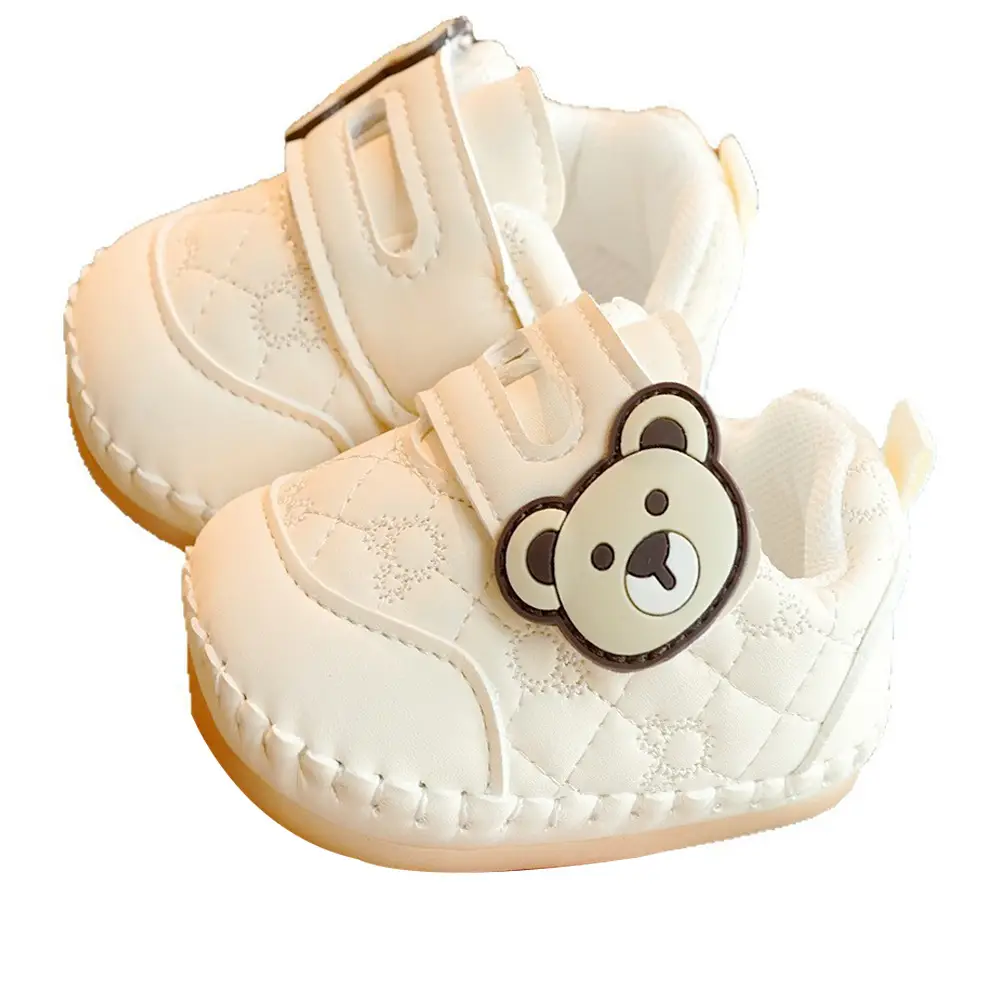 Baby Shoes White Soft Sole 0-1 Year Old