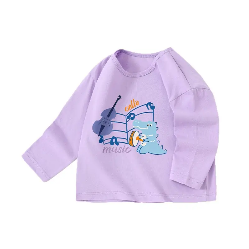 Jingqi Kids' Long Sleeve Cartoon T-Shirt Black - Image 12
