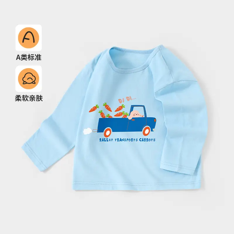 Jingqi Kids' Long Sleeve Cartoon T-Shirt Black - Image 5