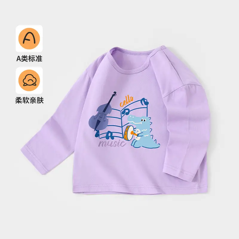 Jingqi Kids' Long Sleeve Cartoon T-Shirt Black - Image 7